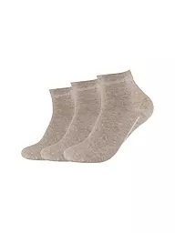 CAMANO | Calcetines sneaker, paquete de 3, negro | Beige