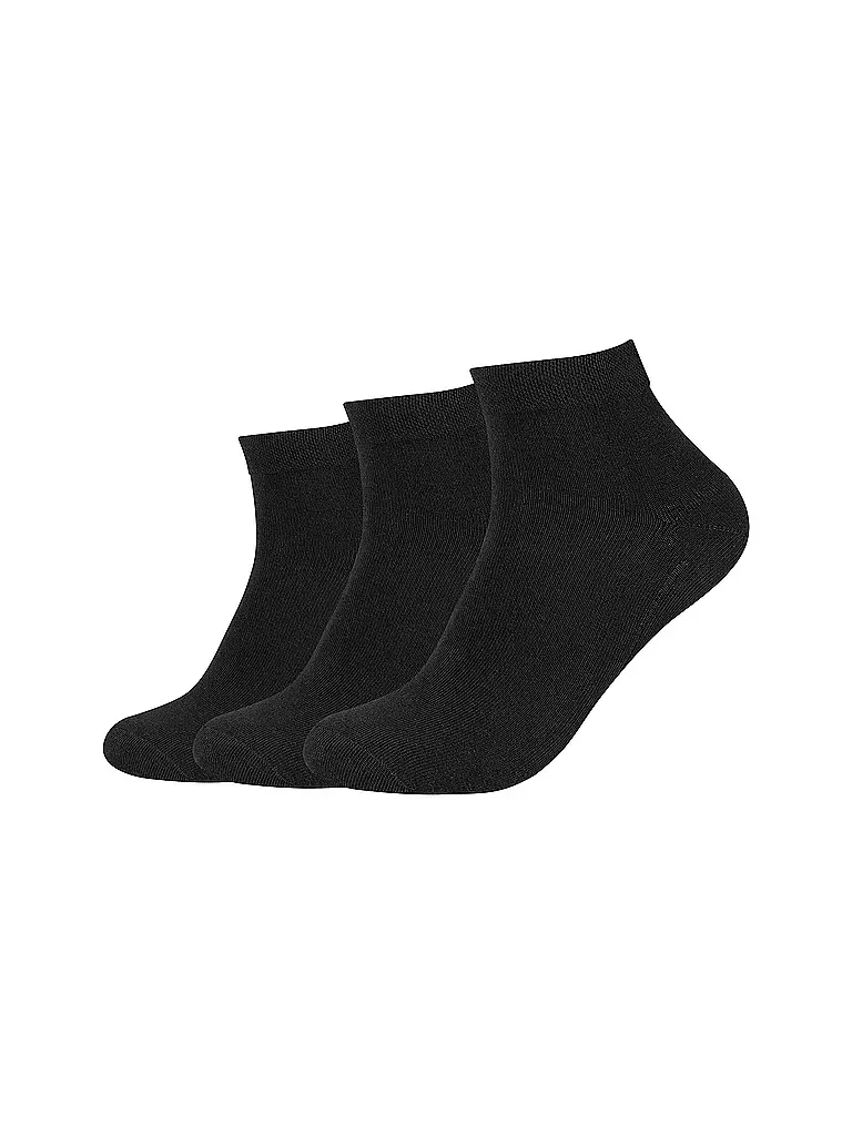 CAMANO | Calcetines sneaker, paquete de 3, negro | Negro