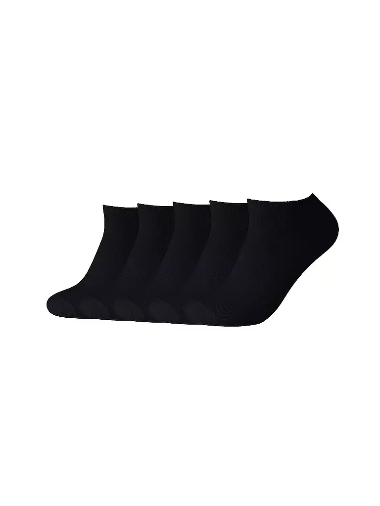 CAMANO | Calcetines sneaker, paquete de 5, negro | Negro
