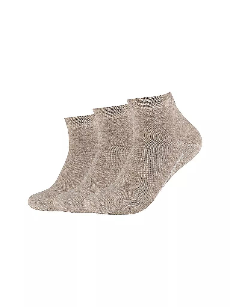 CAMANO | Calcetines sneaker paquete de 3 arena melange | Beige