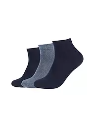 CAMANO | Calcetines sneaker, paquete de 3, negro | Azul oscuro
