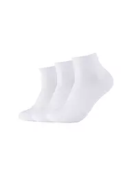 CAMANO | Calcetines sneaker, paquete de 3, negro | Blanco