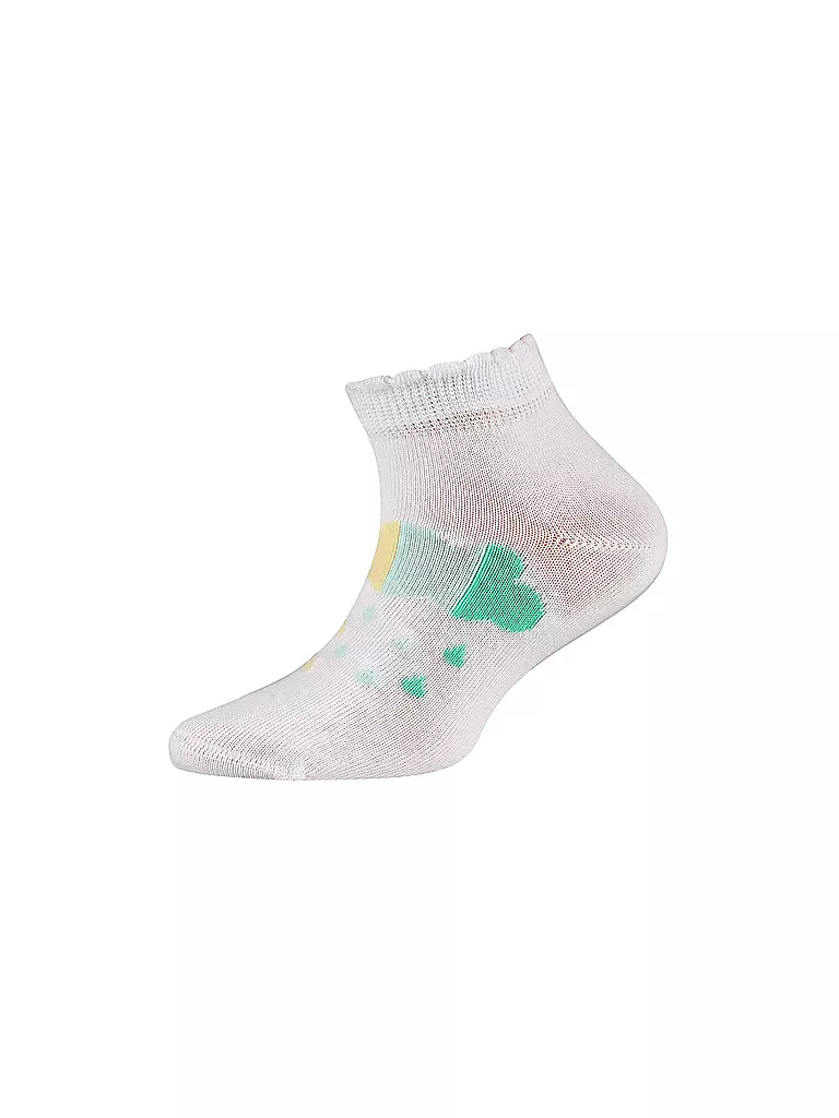 CAMANO | Calcetines sneaker para niña, paquete de 4, mezcla de blanco | 