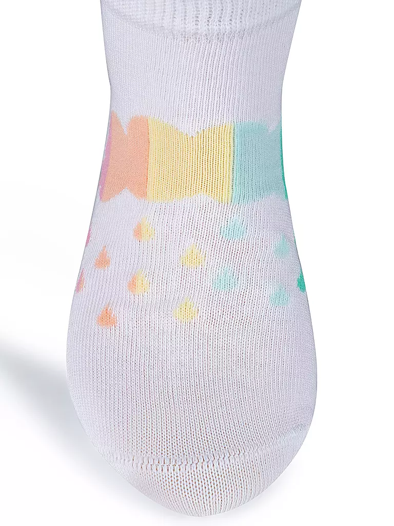 CAMANO | Calcetines sneaker para niña, paquete de 4, mezcla de blanco | 
