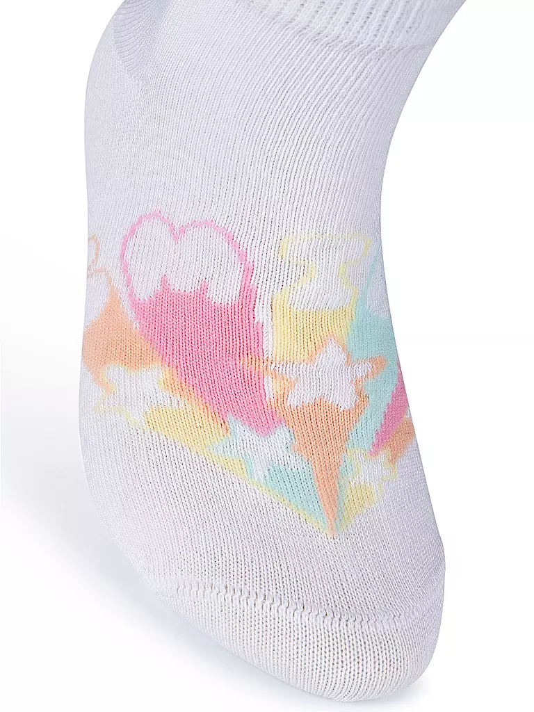 CAMANO | Calcetines sneaker para niña, paquete de 4, mezcla de blanco | 