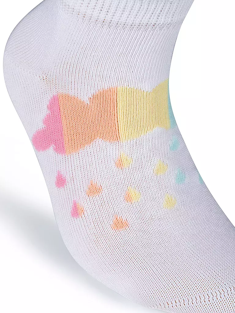 CAMANO | Calcetines sneaker para niña, paquete de 4, mezcla de blanco | 