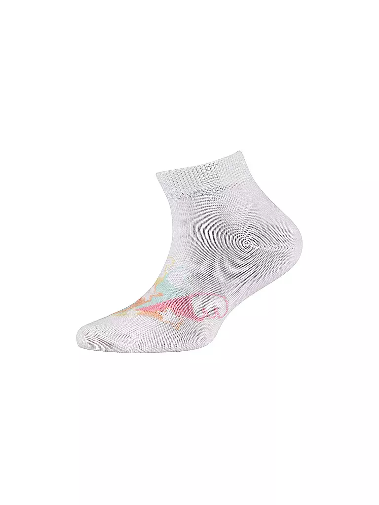 CAMANO | Calcetines sneaker para niña, paquete de 4, mezcla de blanco | 