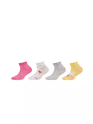 CAMANO | Calcetines sneaker para niña, paquete de 4, mezcla de blanco | Multicolor