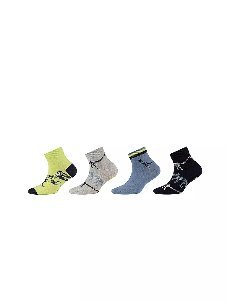 CAMANO | Calcetines sneaker para niño, paquete de 4, azul | Azul