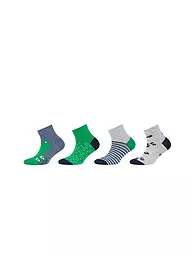 CAMANO | Calcetines sneaker para niño, paquete de 4, azul | Gris