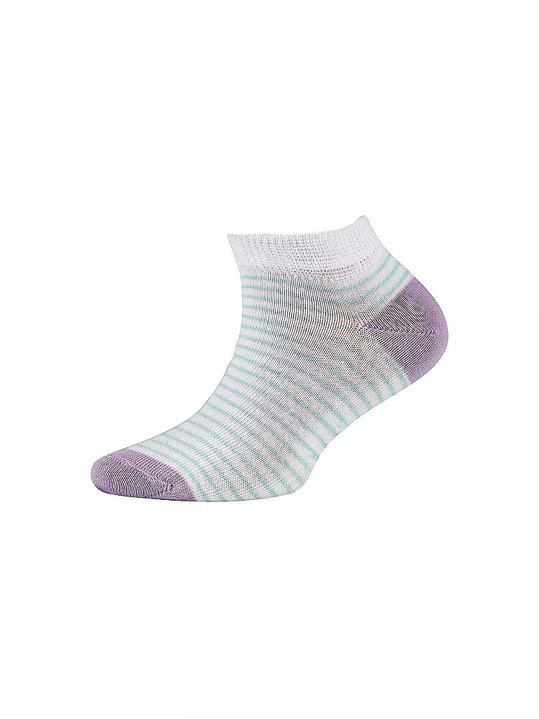 CAMANO | Calcetines tipo sneaker para niña, paquete de 4, mezcla de blanco | 