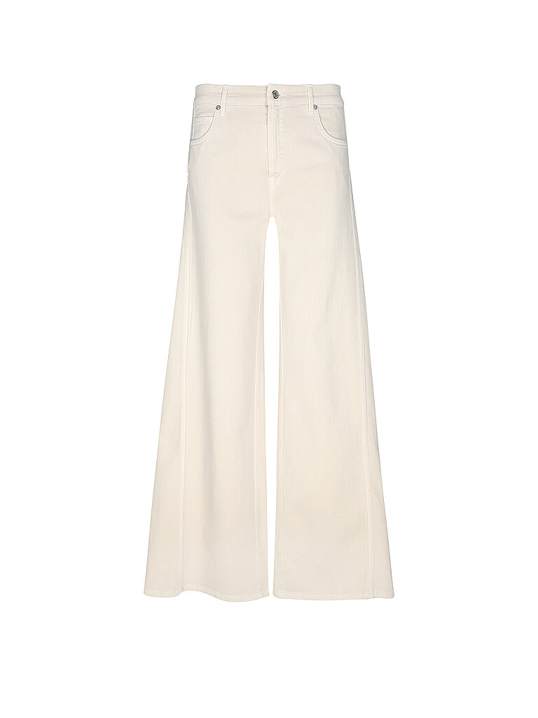 Jeans de pierna ancha crema 42/L34