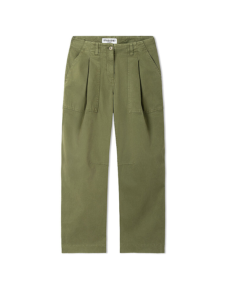 Pantalón Barrel Leg OCTOBER oliva 32/L28