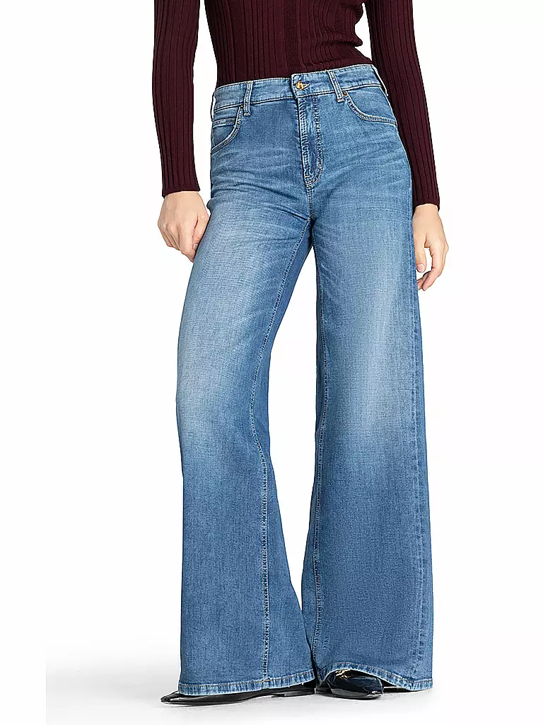 CAMBIO | Jeans acampanados corte PALAZZO | Azul