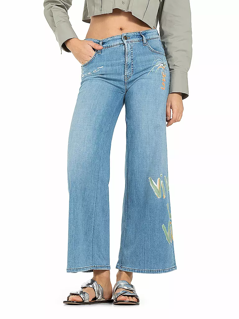 CAMBIO | Jeans de pernera ancha 7/8 PALAZZO CROPPED | blau