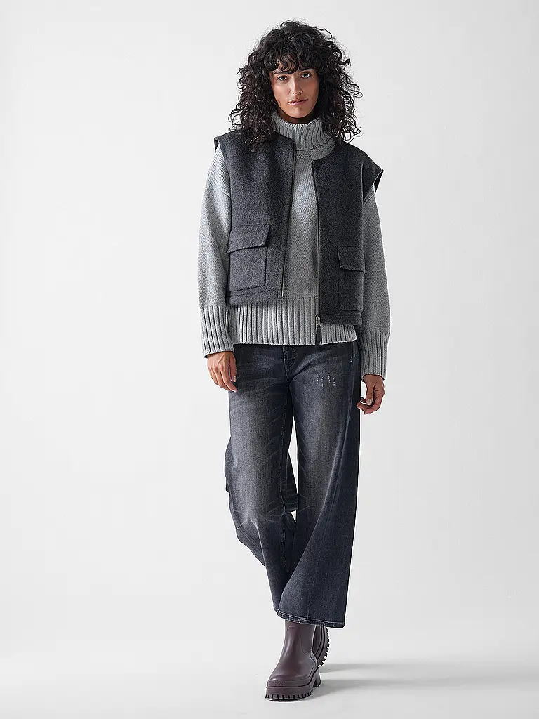 CAMBIO | Jeans Wide Leg ORIA | grau