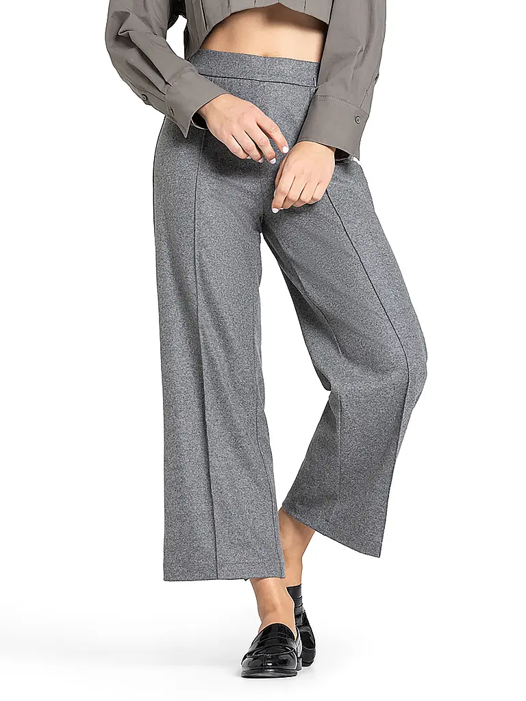 CAMBIO | Nombre del producto: Culotte CAMERON
Marca: CAMBIO
Color: gris
Categorías: Moda, Mujer

Material: Lana, Poliéster / Poliamida
Largo (Pantalones/Jeans): Largo 7/8
Estilo: Glamour
Altura de la cintura: Cintura media
Detalles: Pierna ancha, Jaspeado | Gris