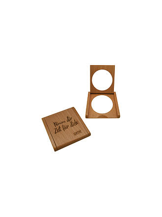 CANAL | Espejo de bolsillo de haya, aumento de 2,5x, 5 cm