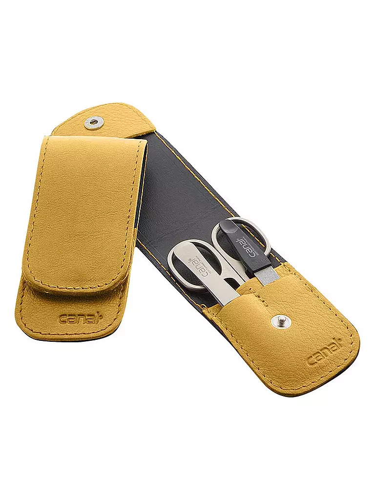 CANAL | Estuche con botón a presión de 3 piezas (Amarillo) 5376 | gelb