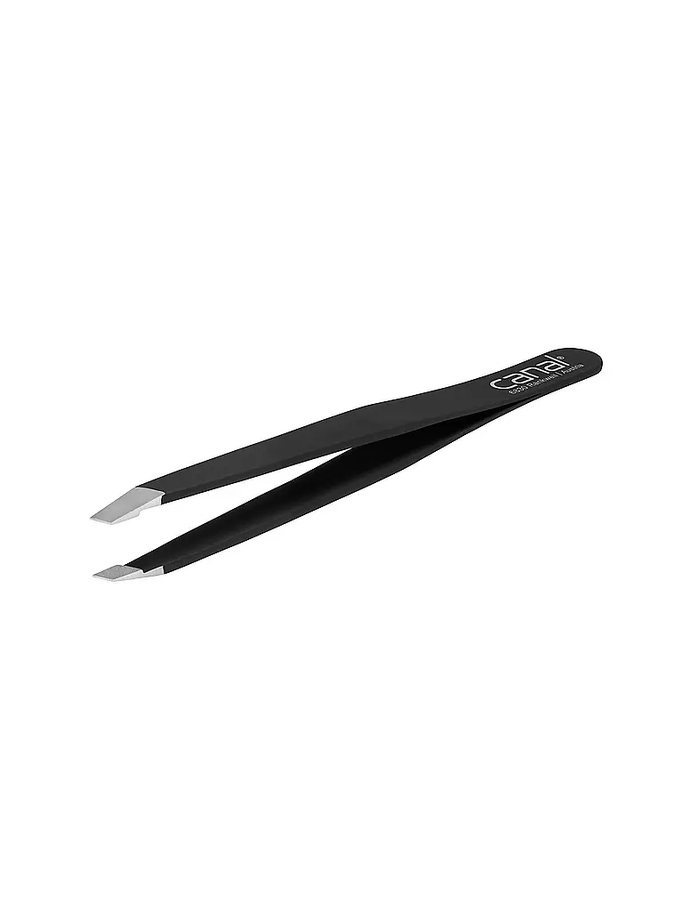 CANAL | Pinza para el pelo inoxidable/inclinada 95 mm (Negro) 2074-02 | Negro