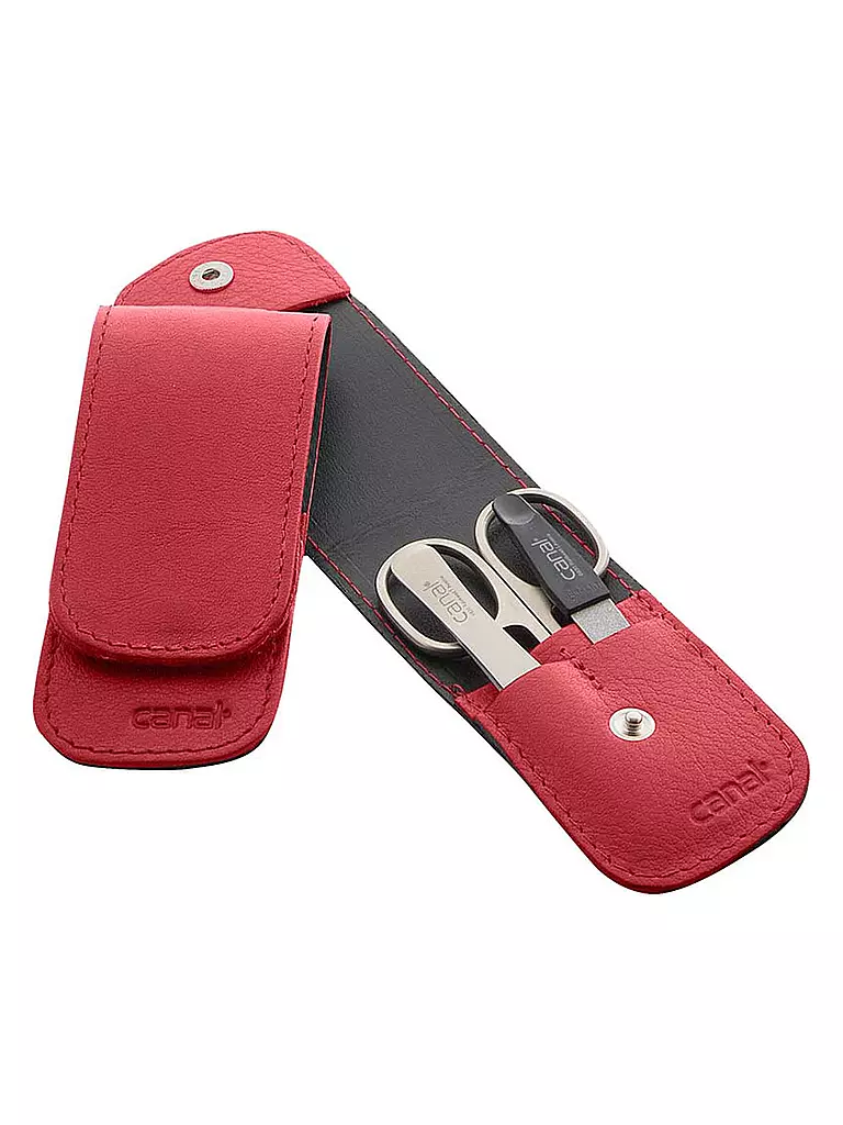 CANAL | Stecketui con botón de presión, 3 piezas (rojo) 5376 | Rojo