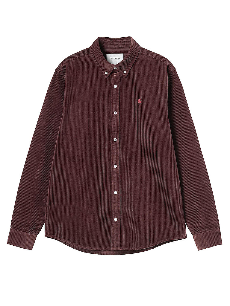 Carhartt WIP Camisa de pana MADISON rojo oscuro