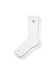 CARHARTT WIP | Calcetines CHASE negro/oro | Blanco