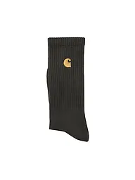 CARHARTT WIP | Calcetines CHASE negro/oro | Oliva