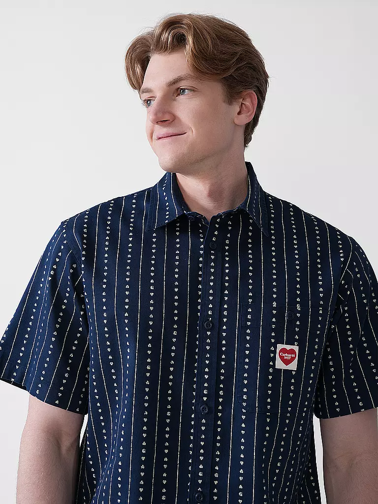 CARHARTT WIP | Camisa Regular Fit DREWE | Azul oscuro