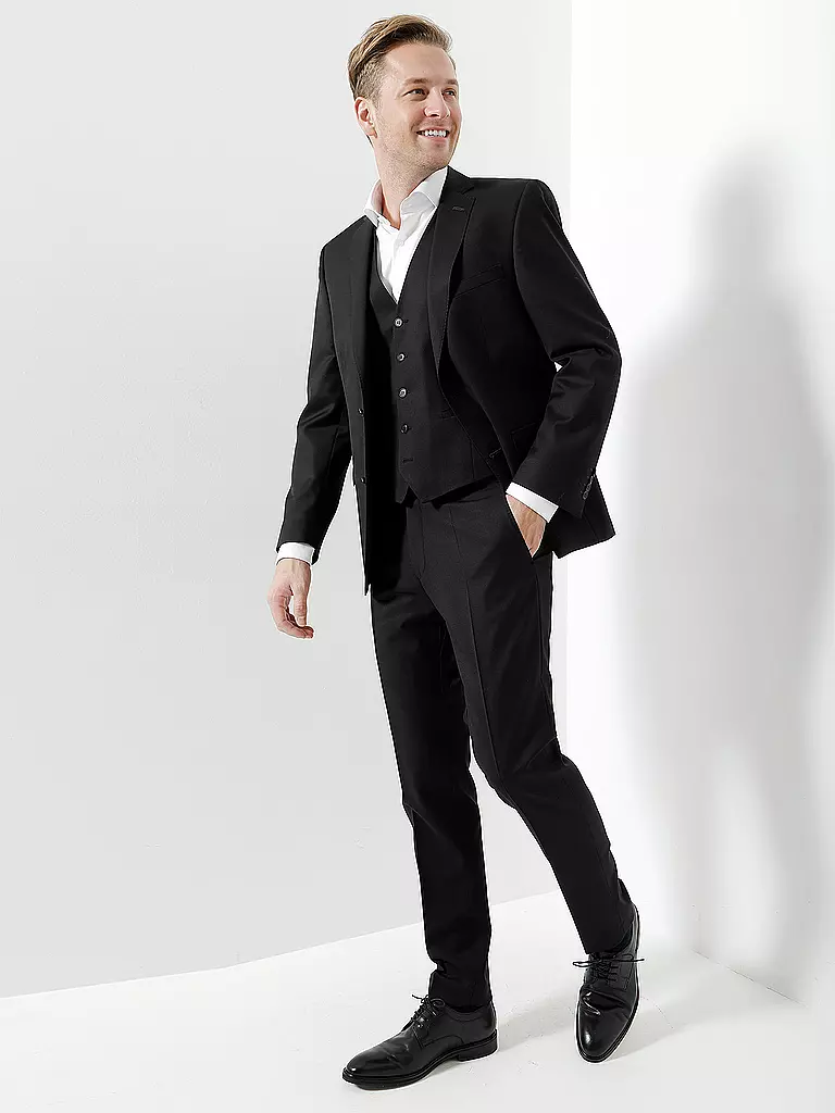 CARL GROSS | Sakko Modern Fit Shane | Negro