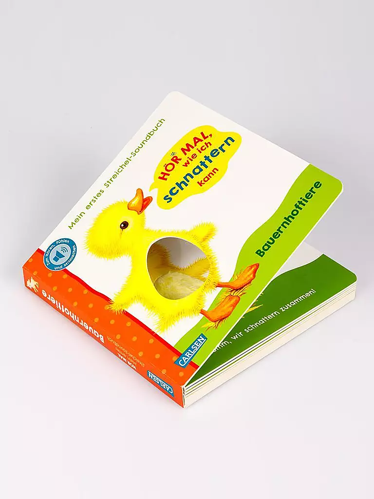 CARLSEN VERLAG | Escucha cómo puedo graznar (Mi primer libro de sonidos para acariciar 1) | Sin color