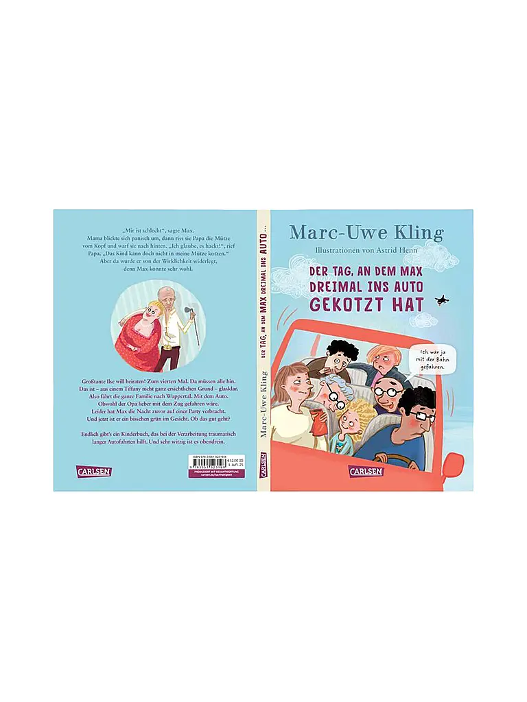 CARLSEN VERLAG | Libro - El día que Max vomitó tres veces en el coche | 