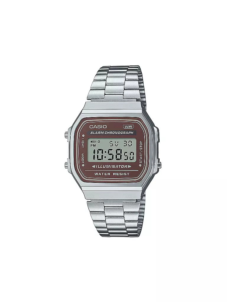 CASIO | Reloj VINTAGE plateado marrón A168WA-5AYES | Plata