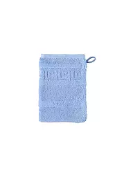 CAWÖ | Guante de baño NOBLESSE 16x22cm Blanco | Azul claro