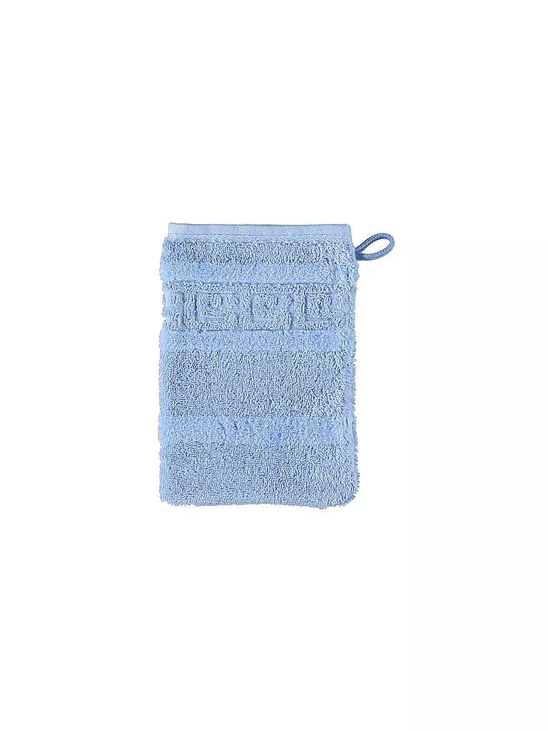 CAWÖ | Guante de baño NOBLESSE 16x22cm Azul medio | Azul claro