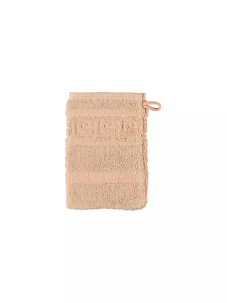 CAWÖ | Guante de baño NOBLESSE 16x22cm Salmón | Naranja