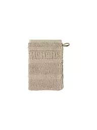 CAWÖ | Guante de baño NOBLESSE 16x22cm Blanco | Beige