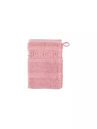 CAWÖ | Guante de baño NOBLESSE 16x22cm Blanco | Rosa