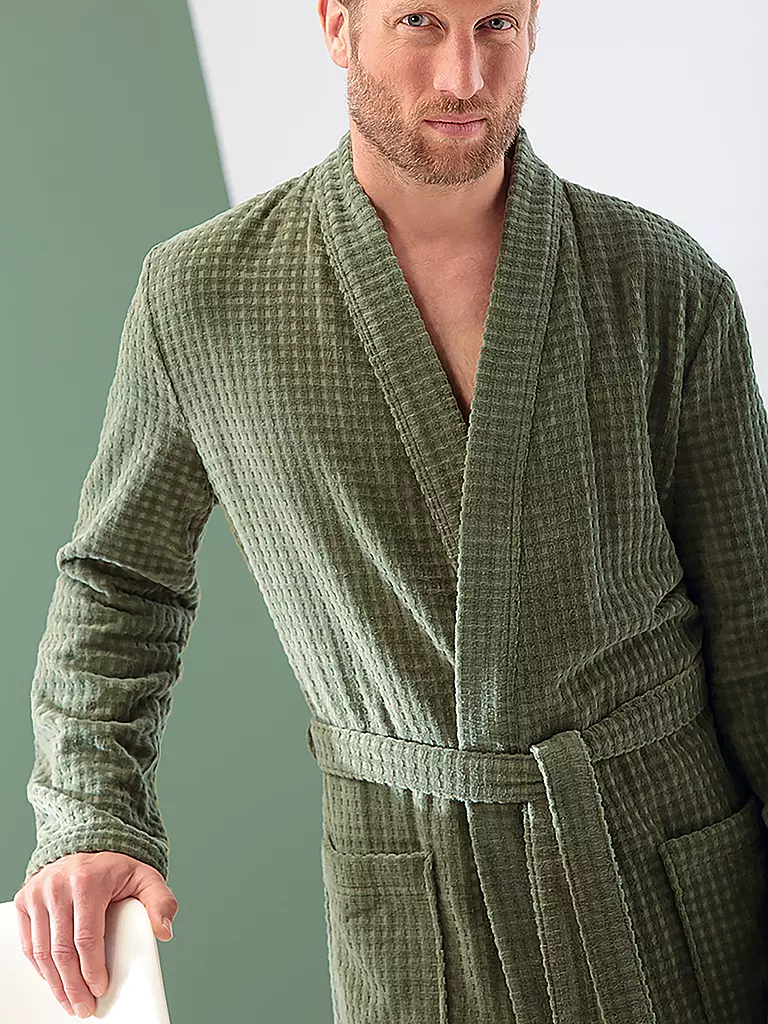 CAWÖ | Herren Bademantel Kimono | Verde claro