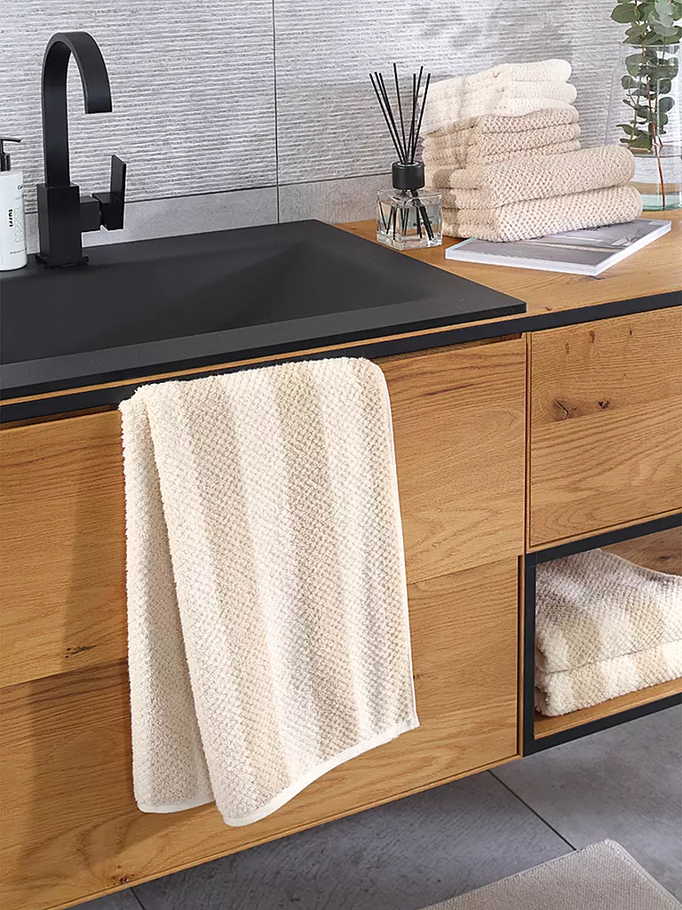 CAWÖ | Toalla de ducha PURE STRIPES 80x150cm Beige | Beige