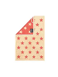 CAWÖ | Toalla de tocador NEW STAR 30x50cm Platino/Blanco | Rojo