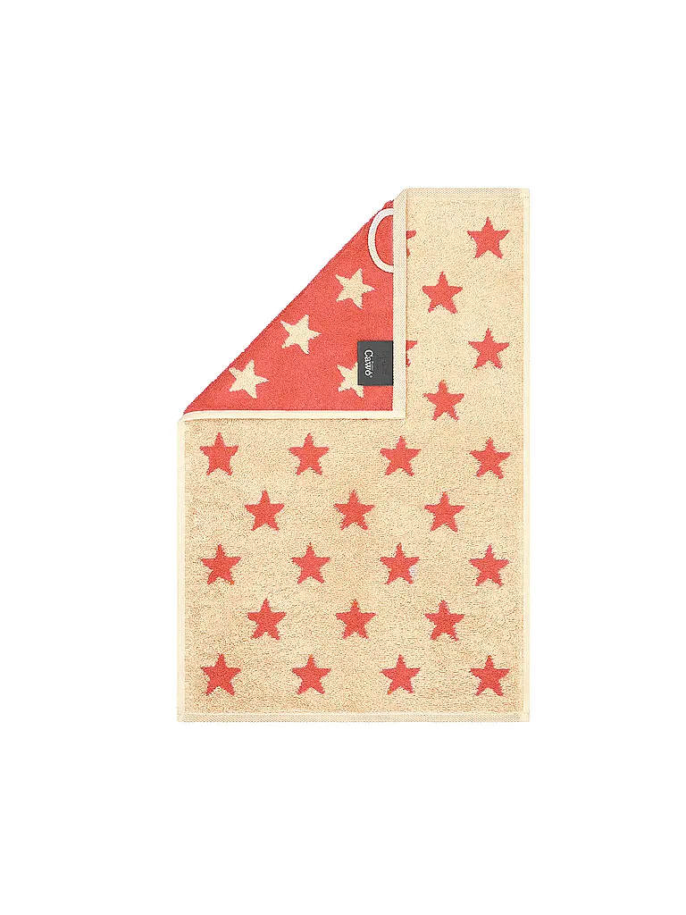CAWÖ | Toalla de tocador NEW STAR 30x50cm Beige/Rosa | Rojo