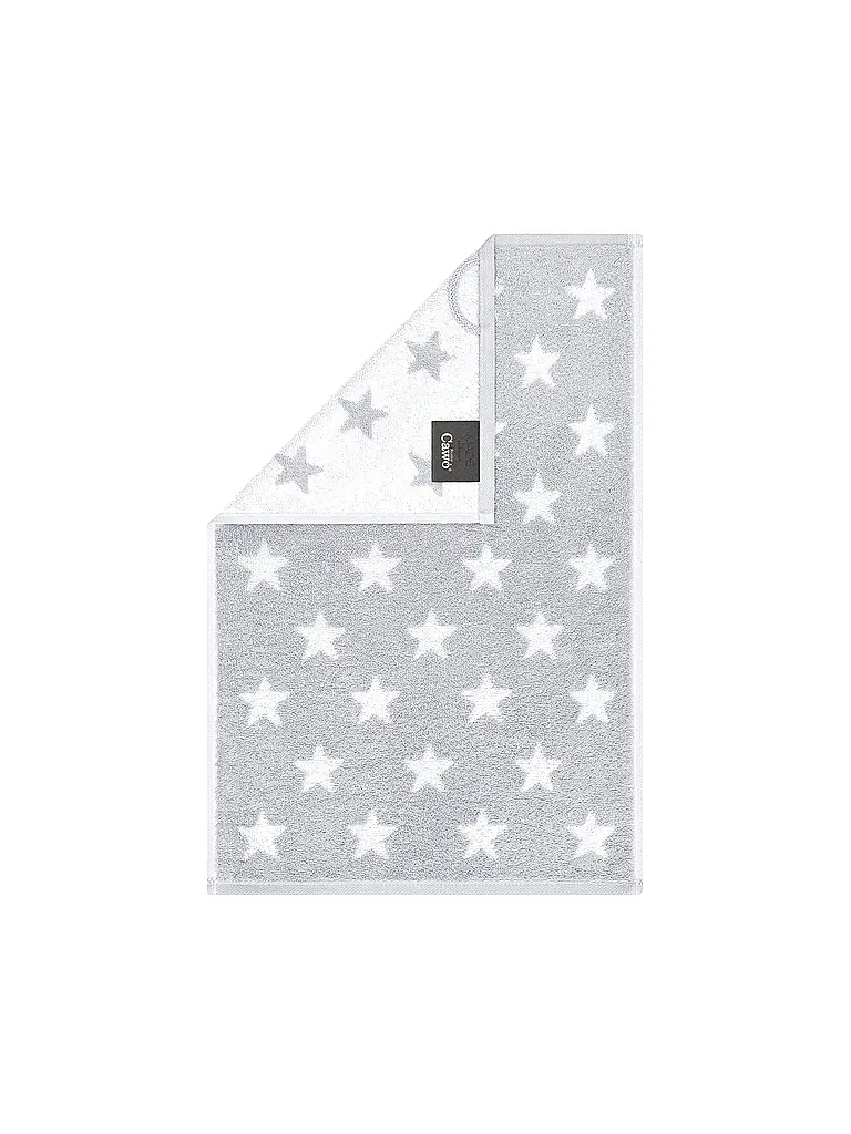 CAWÖ | Toalla de tocador NEW STAR 30x50cm Platino/Blanco | Blanco