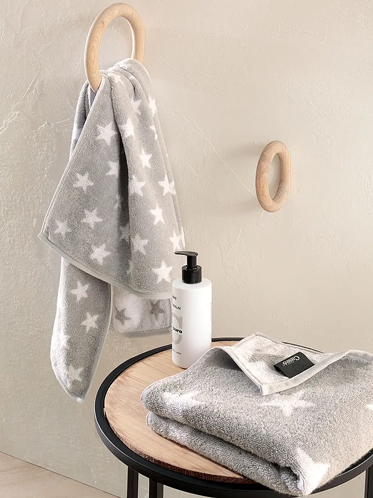 CAWÖ | Toalla de tocador NEW STAR 30x50cm Platino/Blanco | Blanco