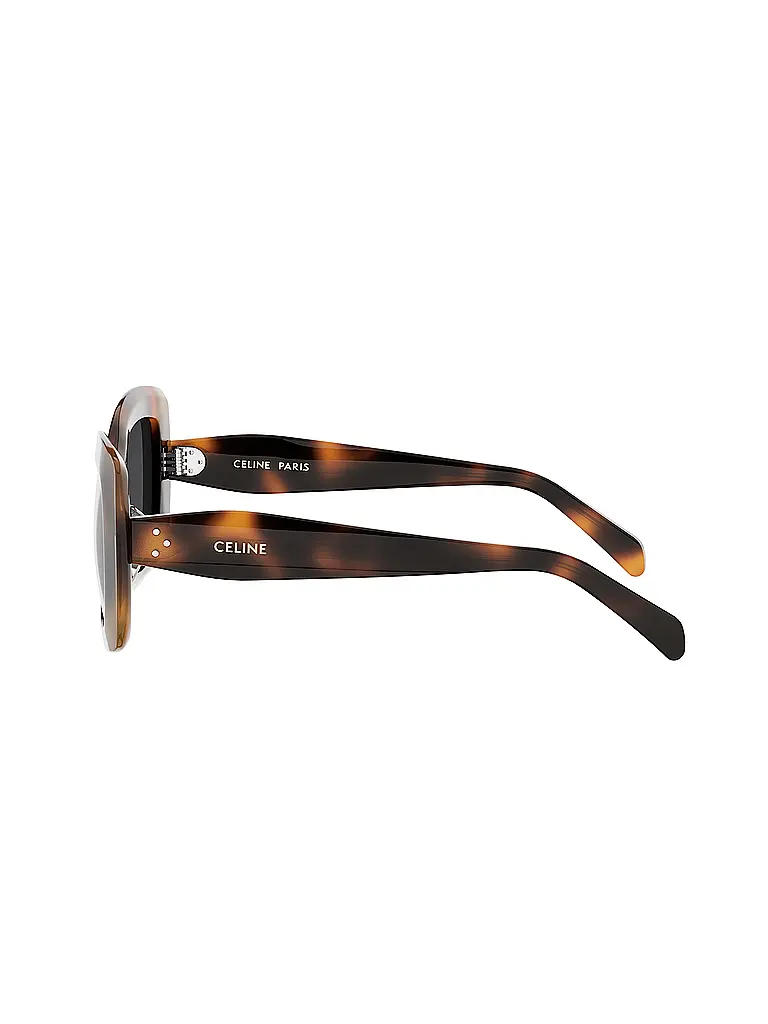 CELINE | CELINE 3 Dots schwarze eckige Sonnenbrille | Marrón
