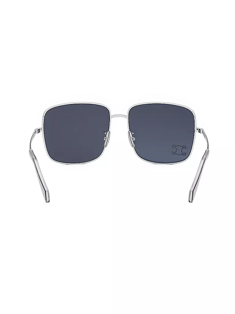 CELINE | Gafas de sol cuadradas plateadas Triomphe con pedrería |