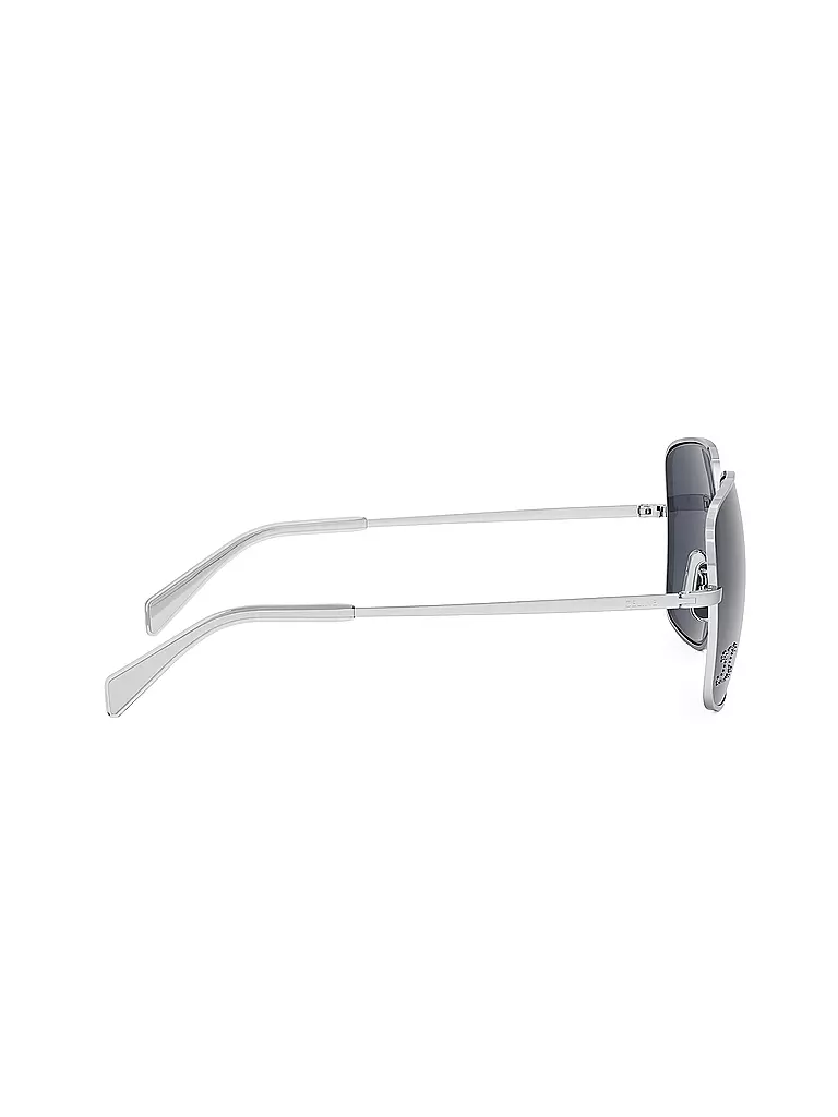 CELINE | Gafas de sol cuadradas plateadas Triomphe con pedrería |