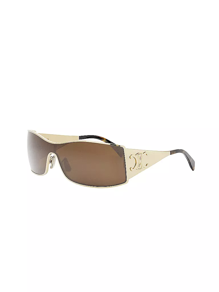 CELINE | Gafas de sol doradas Maxi Metal Triomphe Mask | Oro