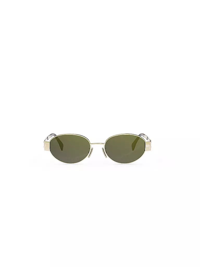 CELINE | Gafas de sol ovaladas doradas Metal Triomphe | 