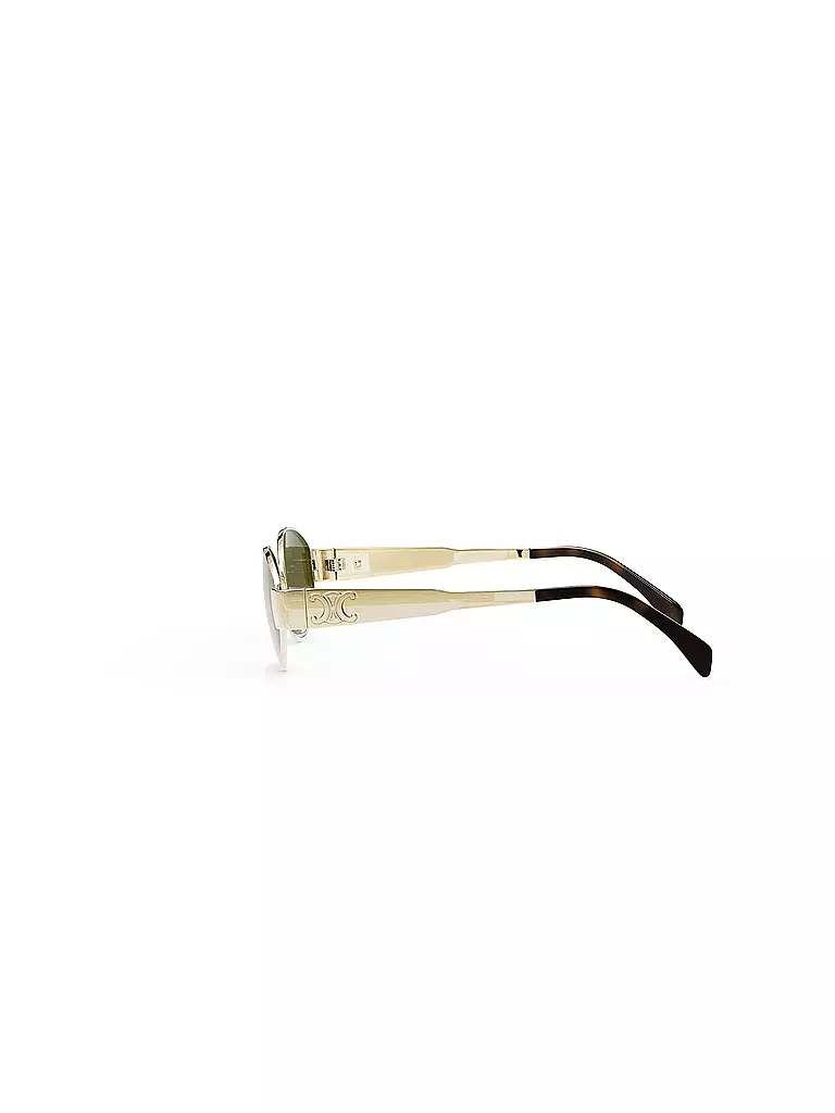 CELINE | Gafas de sol ovaladas doradas Metal Triomphe | 